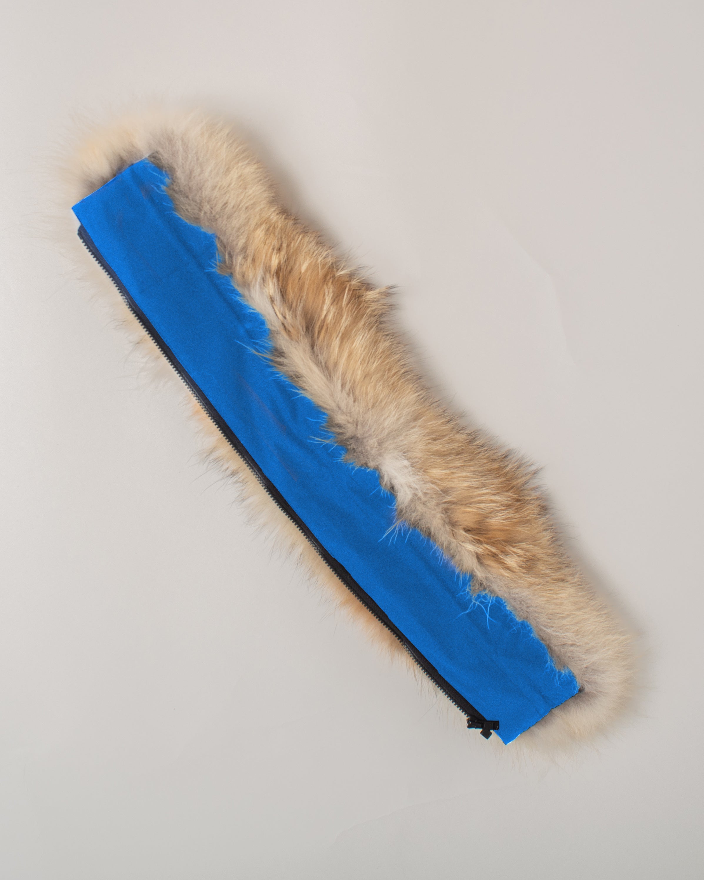 Coyote fur light blue trim compatible with parka hood
