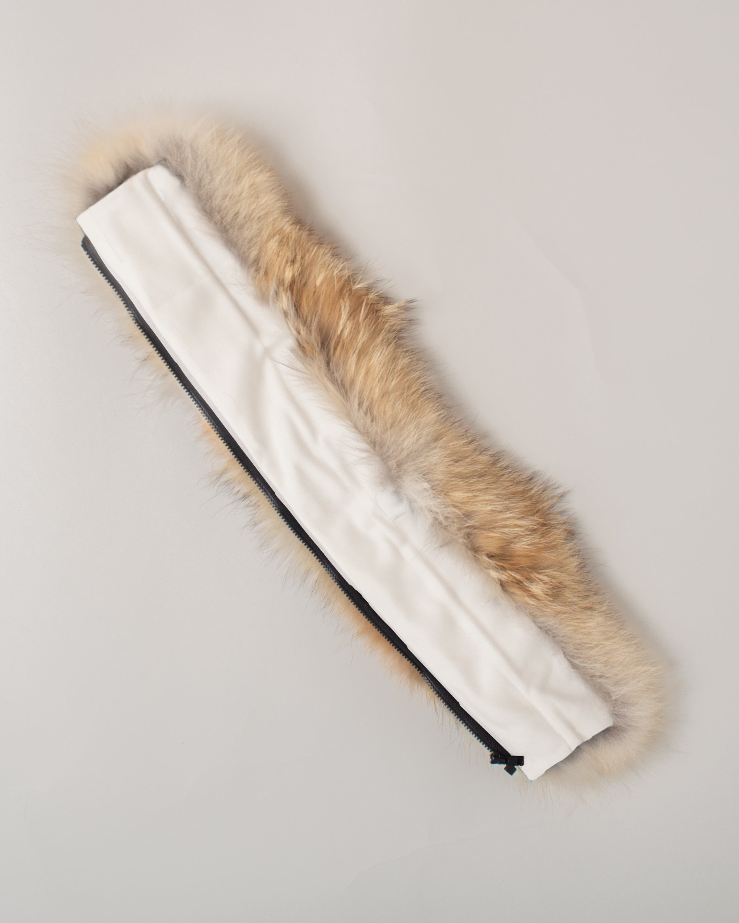 Coyote fur white trim compatible with parka hood
